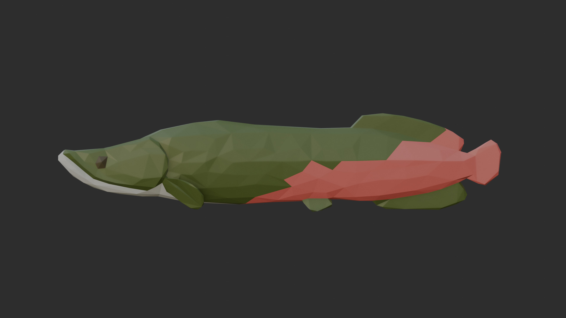 Low Poly Arapaima Low-poly 3D model_2
