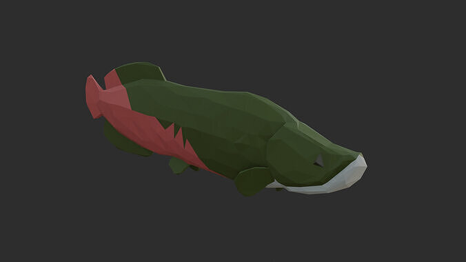 Low Poly Arapaima Low-poly 3D model
