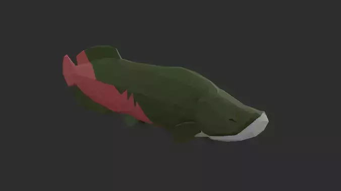 Low Poly Arapaima Low-poly 3D model