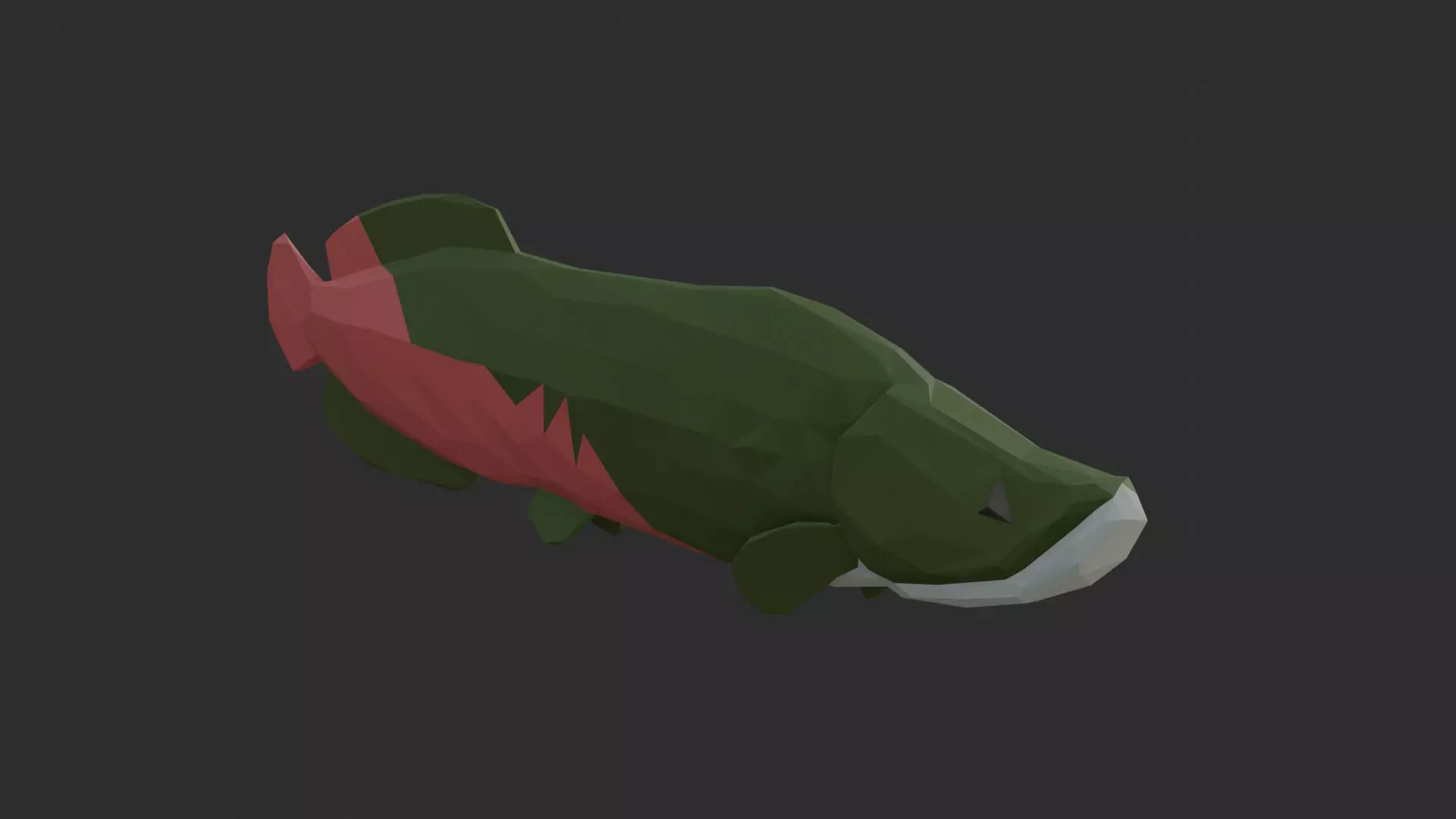 Low Poly Arapaima Low-poly 3D model_0