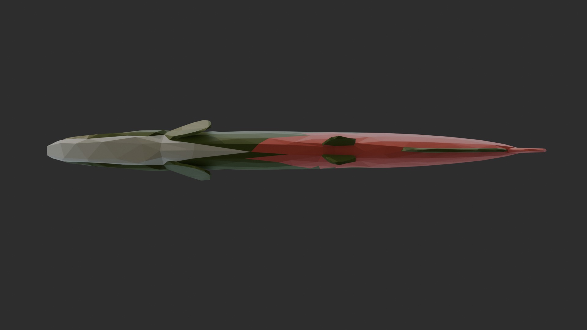 Low Poly Arapaima Low-poly 3D model_4