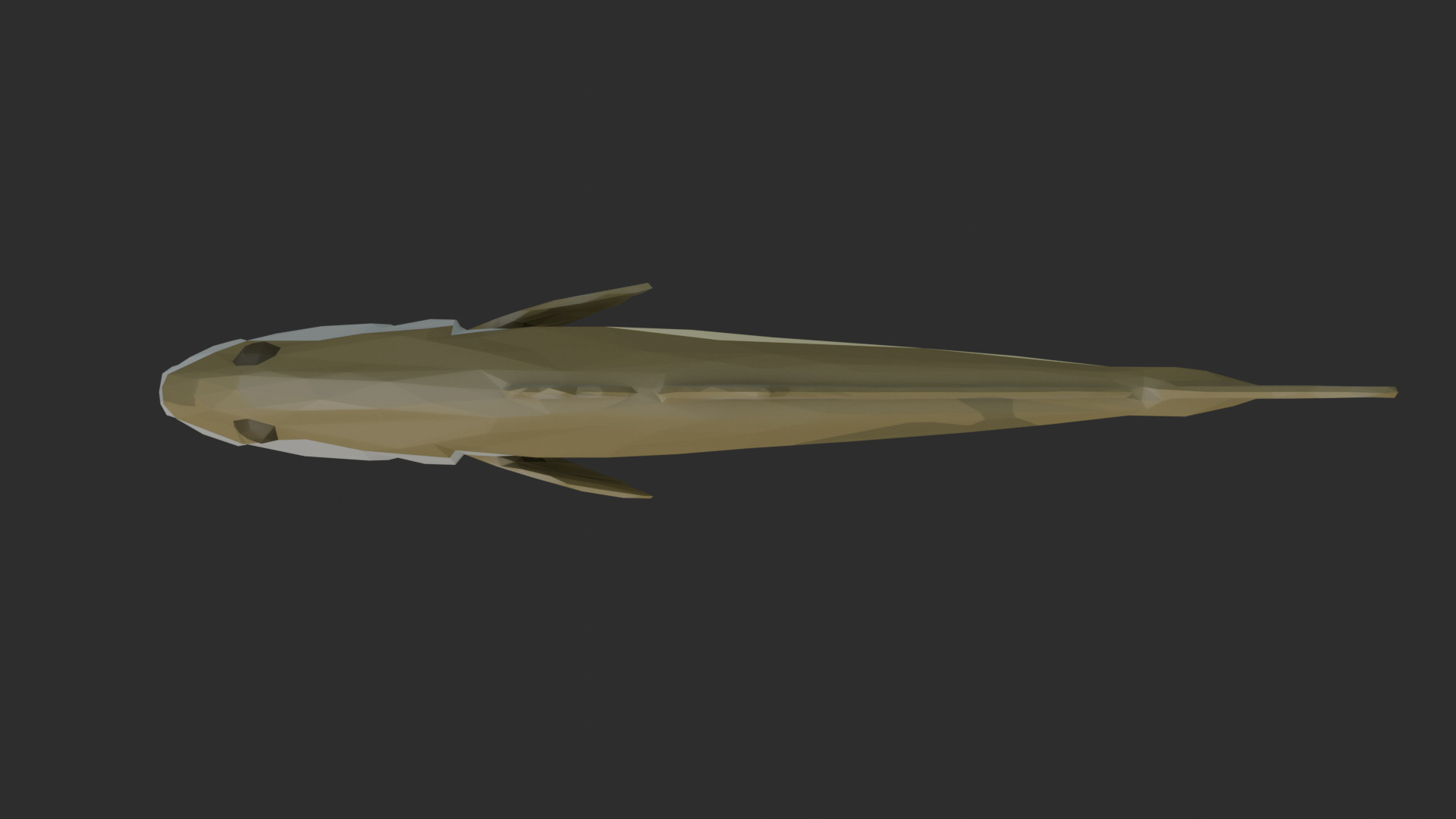 Low Poly Amberjack Low-poly 3D model_4