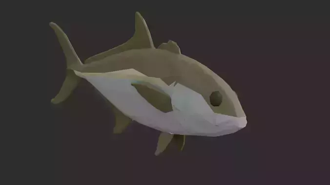 Low Poly Amberjack Low-poly 3D model Low Poly Amberjack Low-poly 3D model