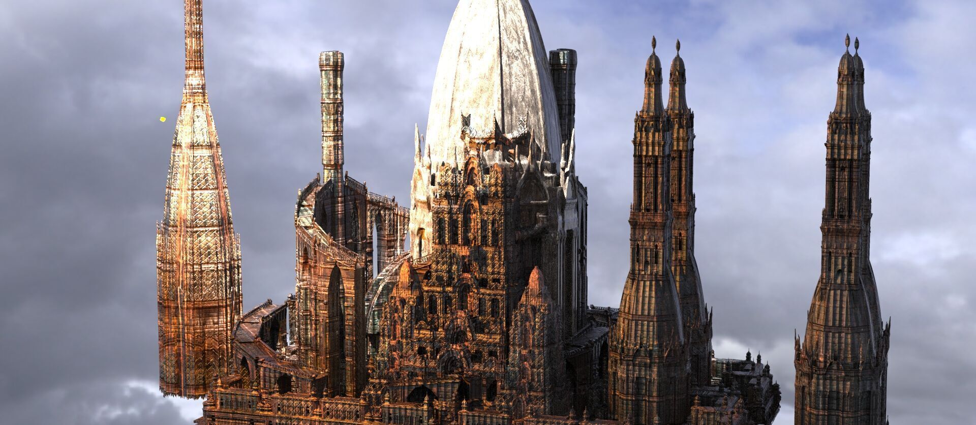 Counts  Chateau Fortress fantasy castle  3D model_1