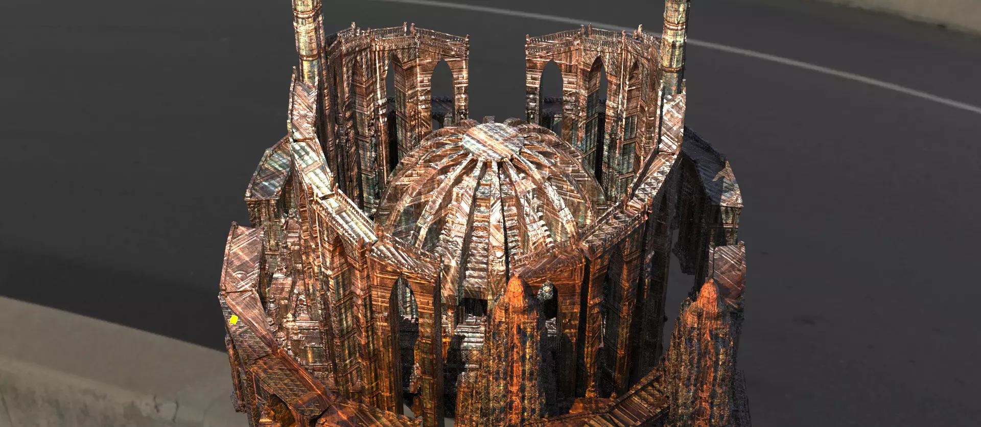 Count Chateau Fortress fantasy castle 4 3D model_0