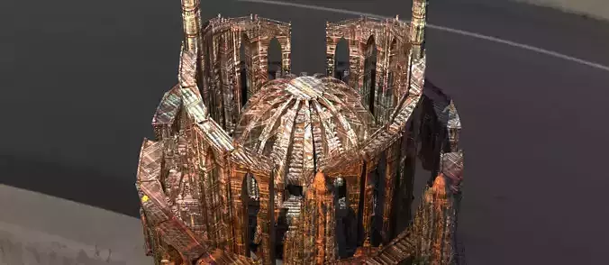 Count Chateau Fortress fantasy castle 4 3D model