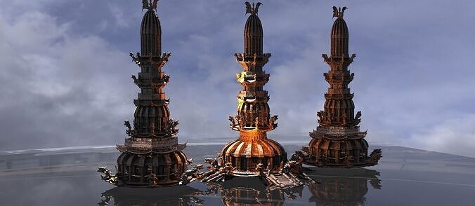 Babylon military tower 2 3D model