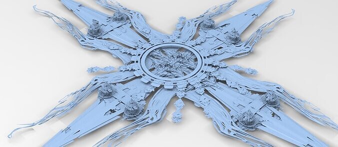 Sci fi Orchid city structure 1 3D model