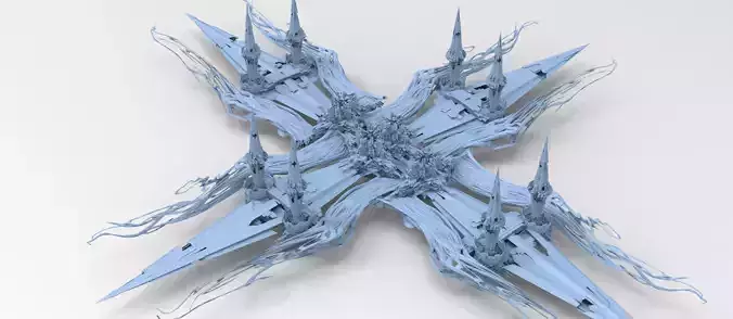 Sci fi Orchid city structure 2 