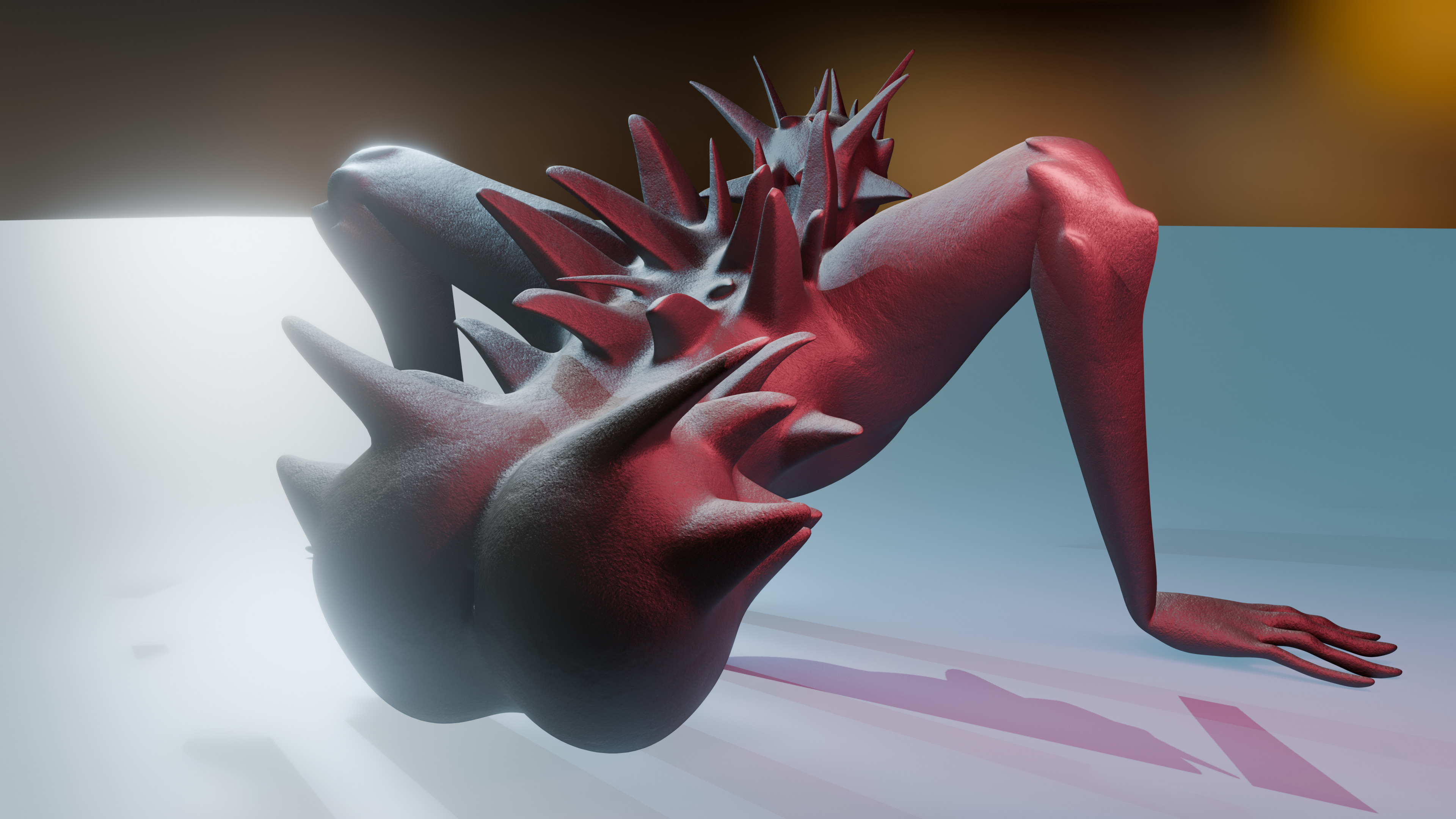 Giant Cursed Slender Entity Low-poly 3D model_15