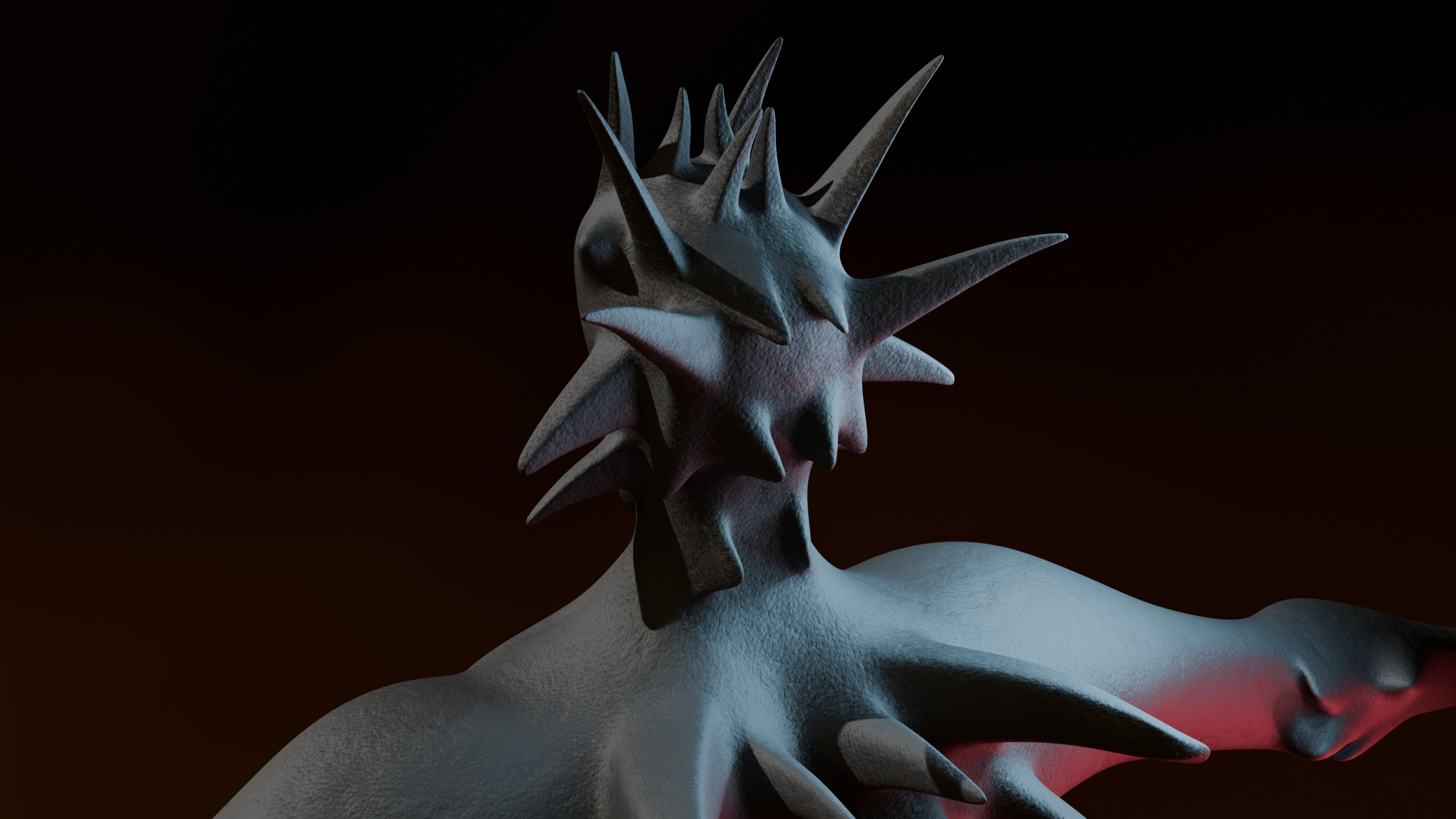 Giant Cursed Slender Entity Low-poly 3D model_6