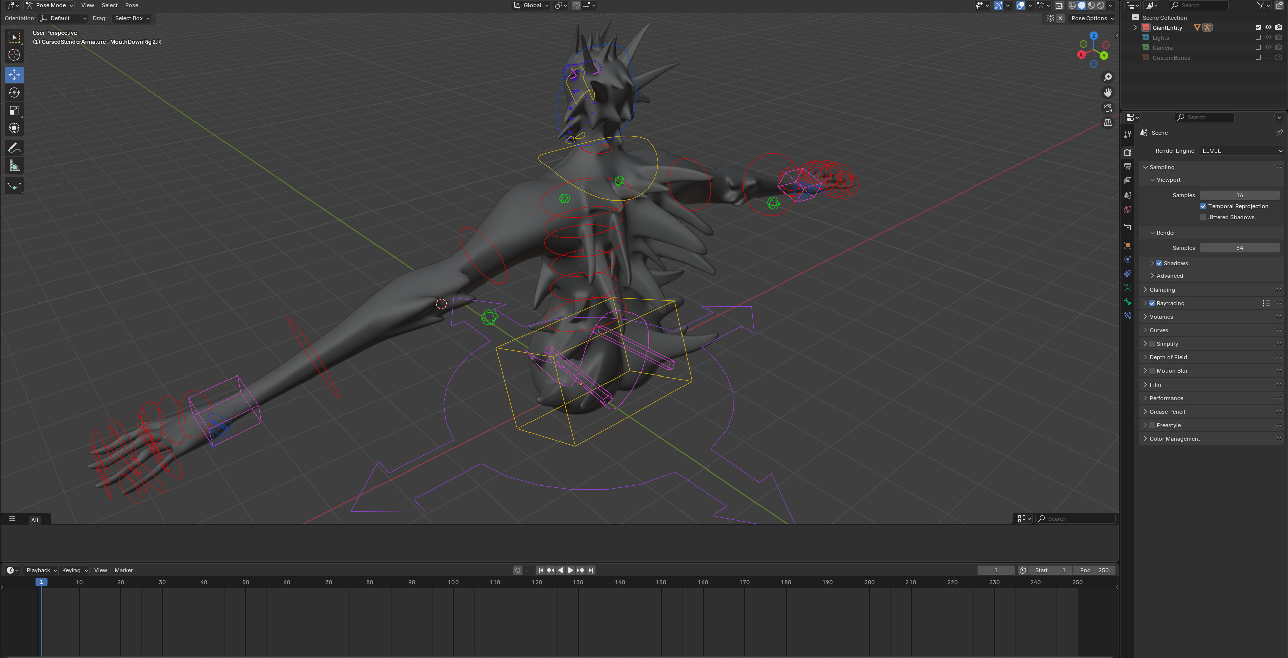 Giant Cursed Slender Entity Low-poly 3D model_23