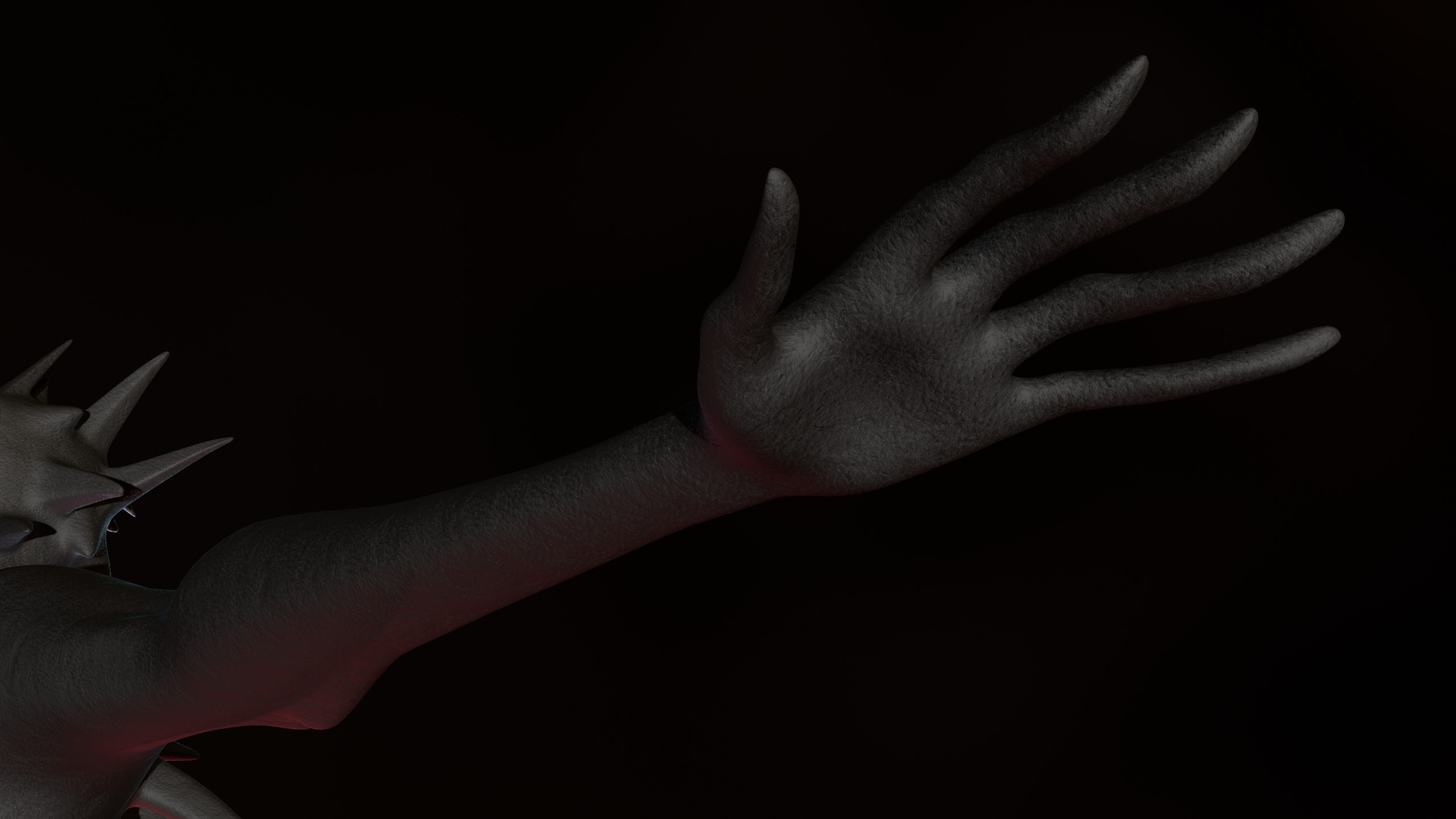 Giant Cursed Slender Entity Low-poly 3D model_11