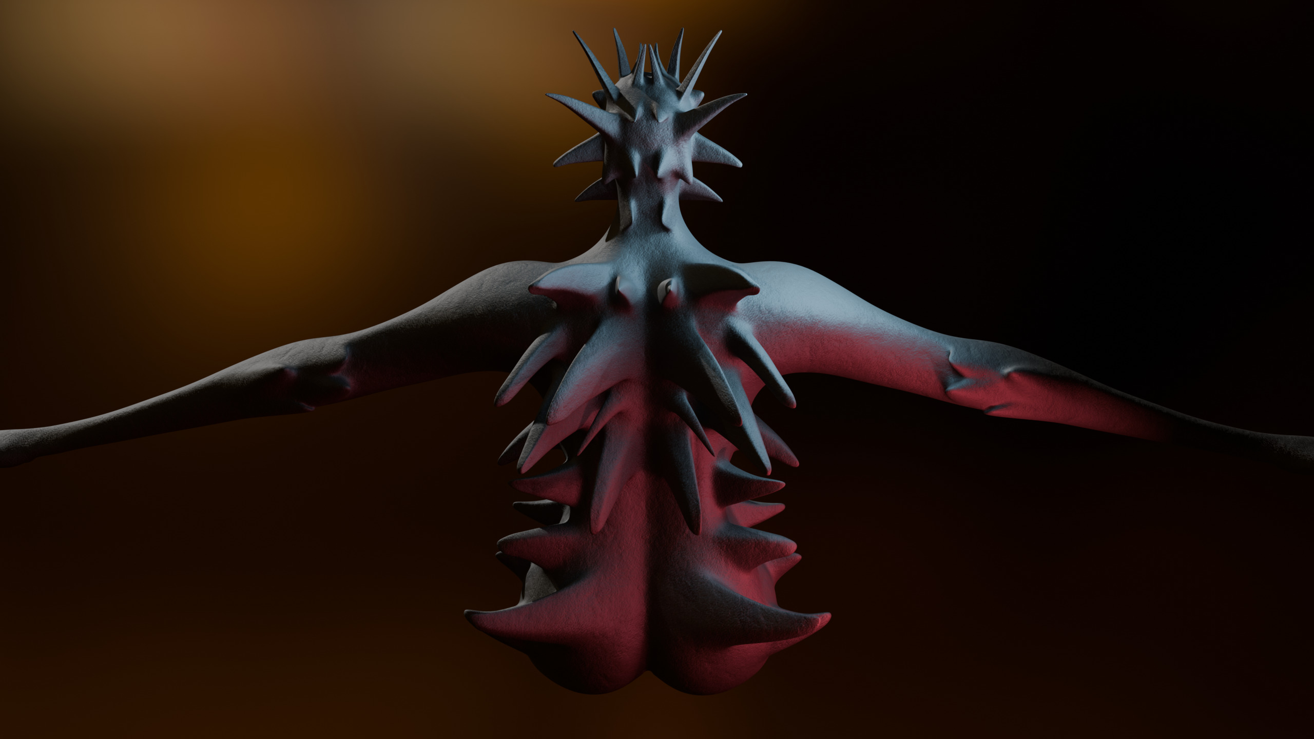 Giant Cursed Slender Entity Low-poly 3D model_13