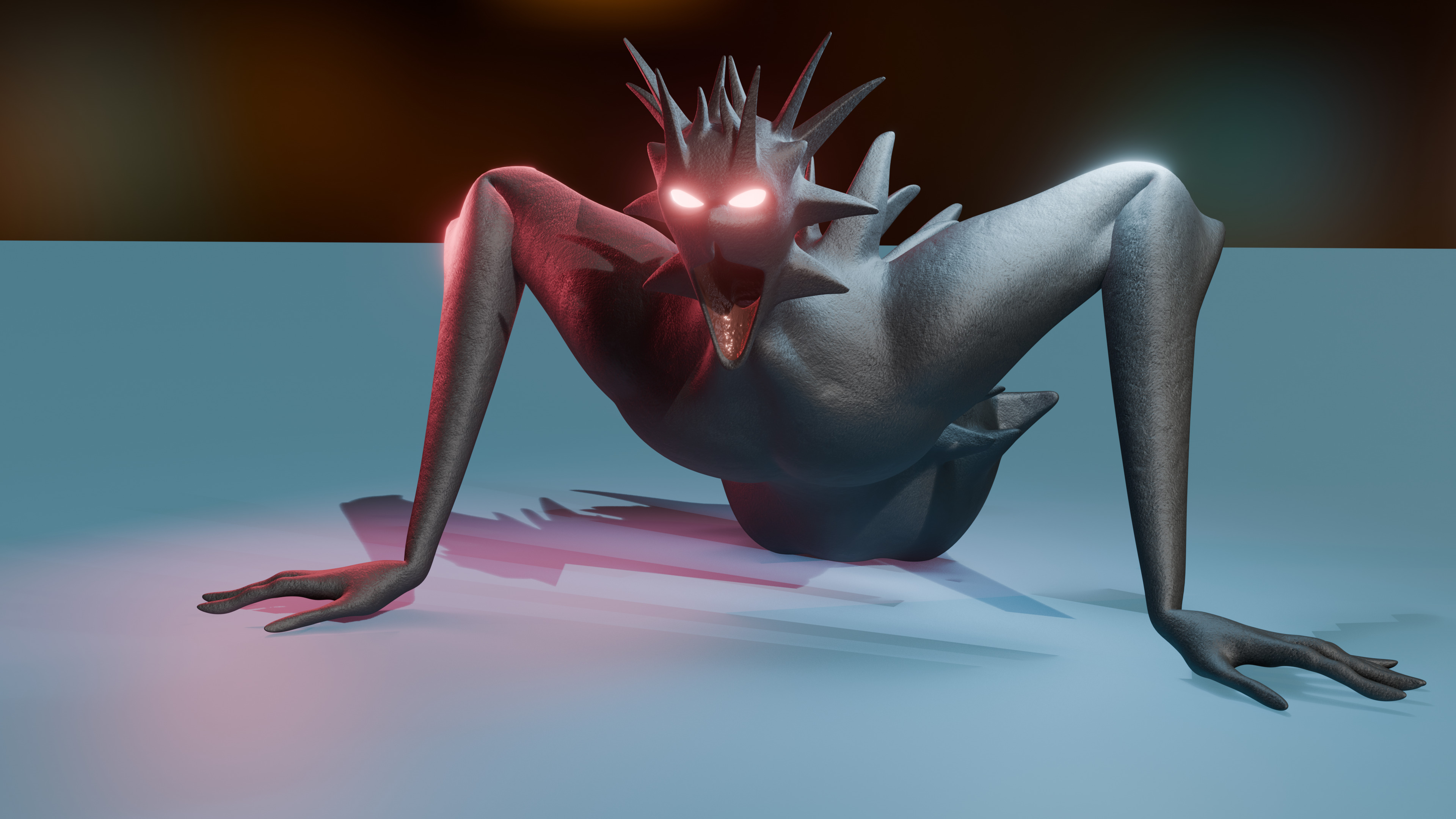 Giant Cursed Slender Entity Low-poly 3D model_14