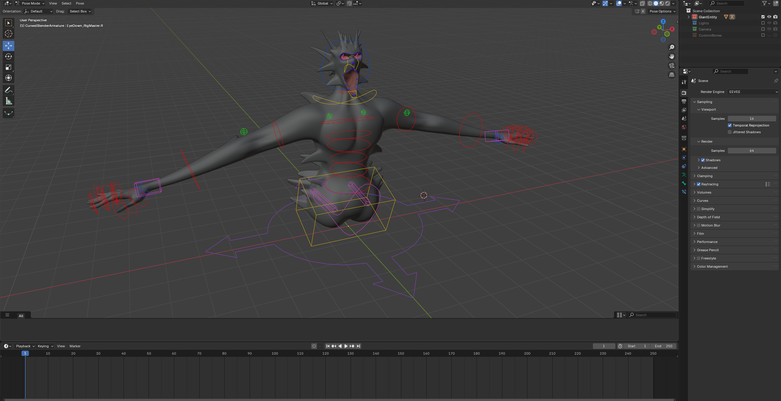 Giant Cursed Slender Entity Low-poly 3D model_21