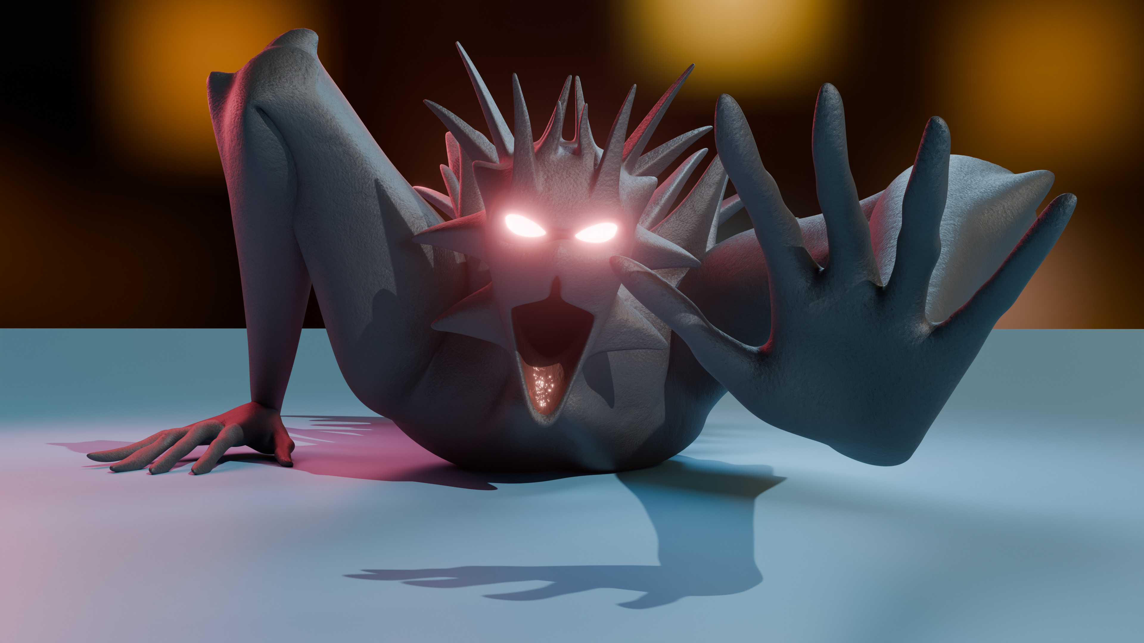 Giant Cursed Slender Entity Low-poly 3D model_16