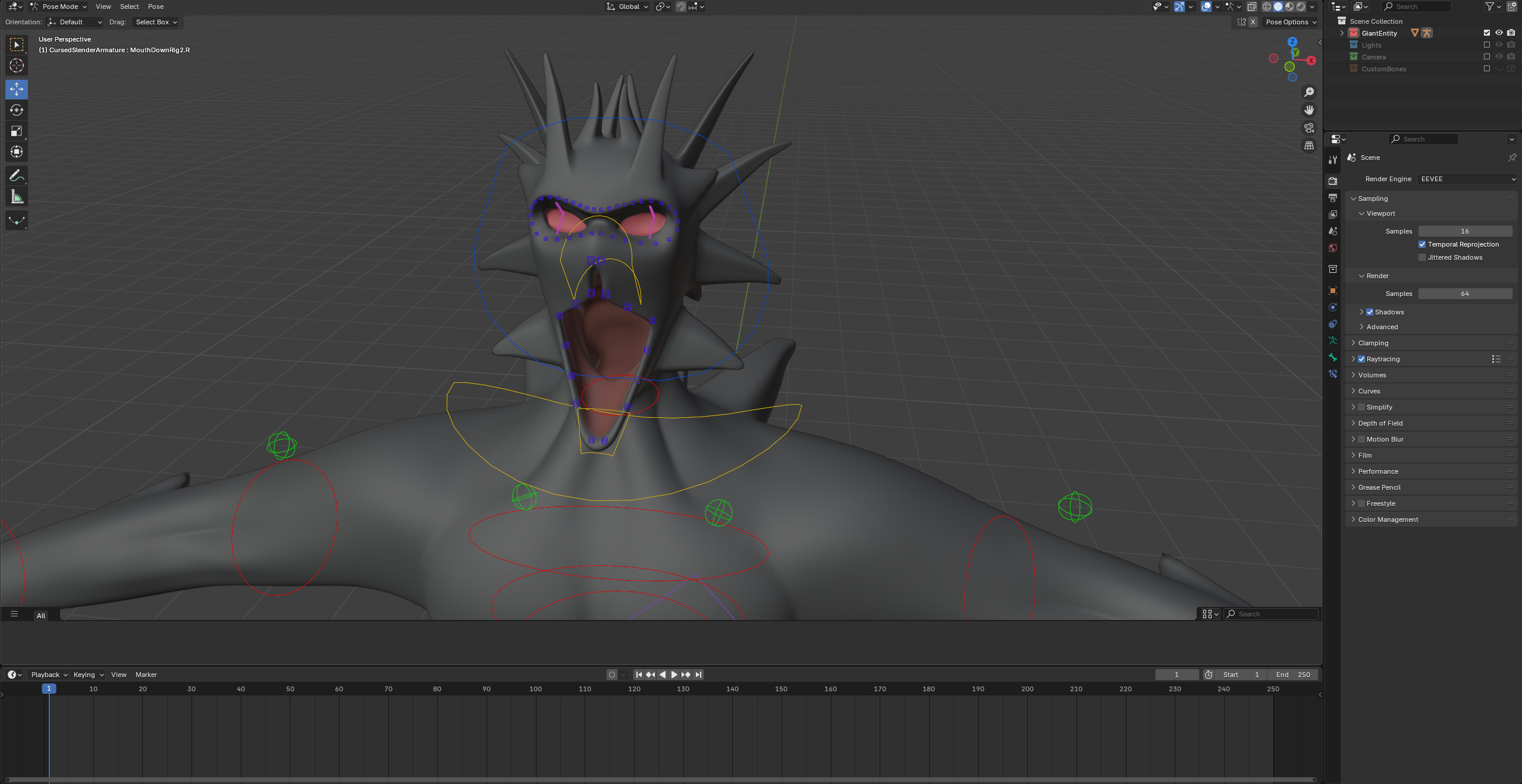 Giant Cursed Slender Entity Low-poly 3D model_22