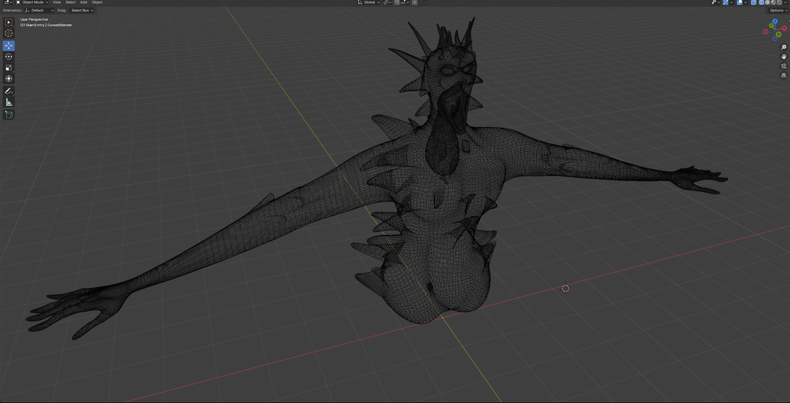 Giant Cursed Slender Entity Low-poly 3D model_37