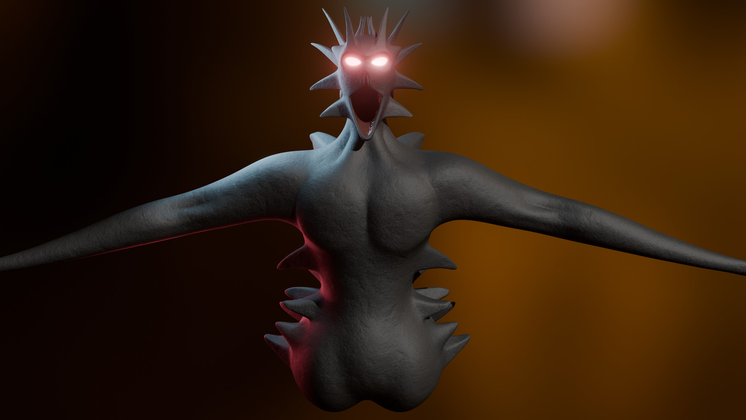 Giant Cursed Slender Entity Low-poly 3D model_12