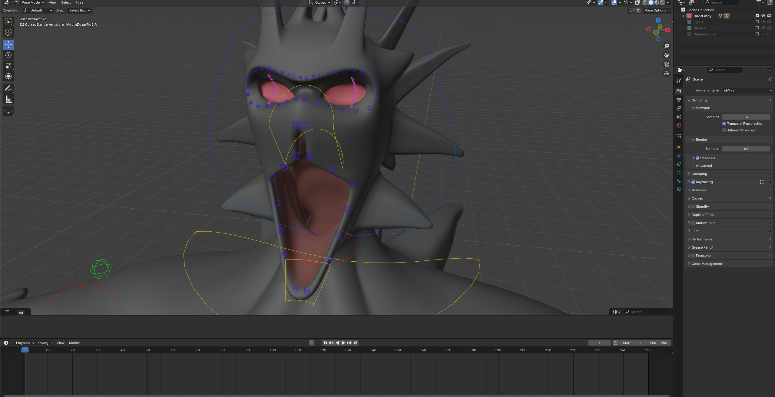 Giant Cursed Slender Entity Low-poly 3D model_26
