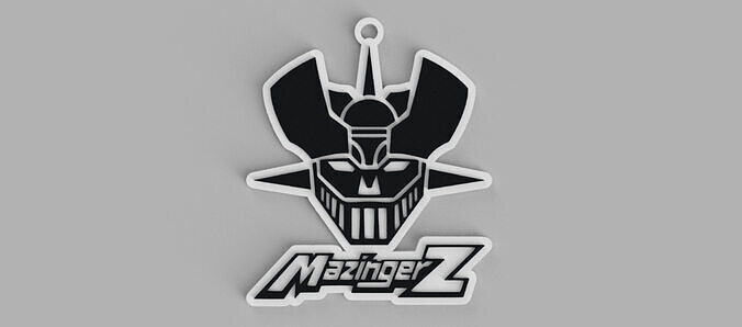 Mazinger Z Logo 2 Keychain Free 3D print model