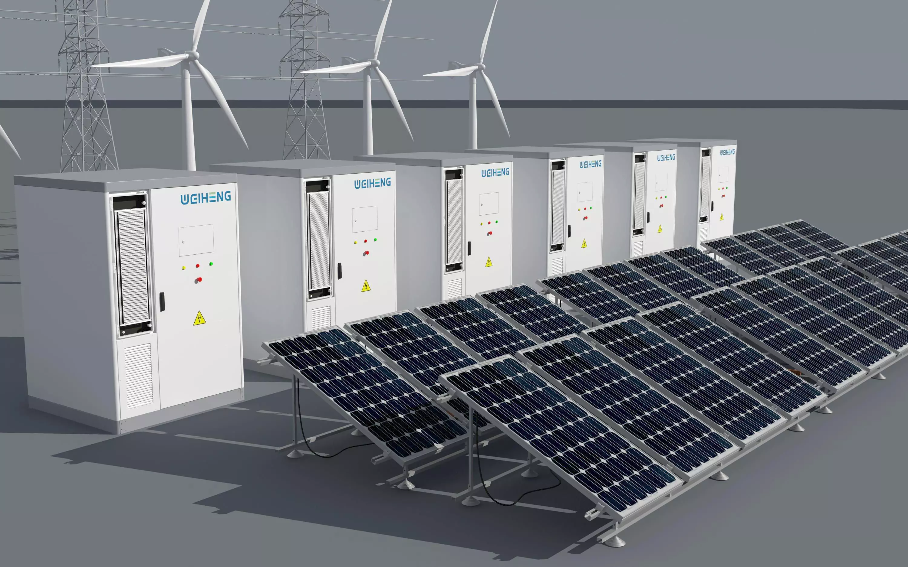 solar energy Energy storage 3D model_0