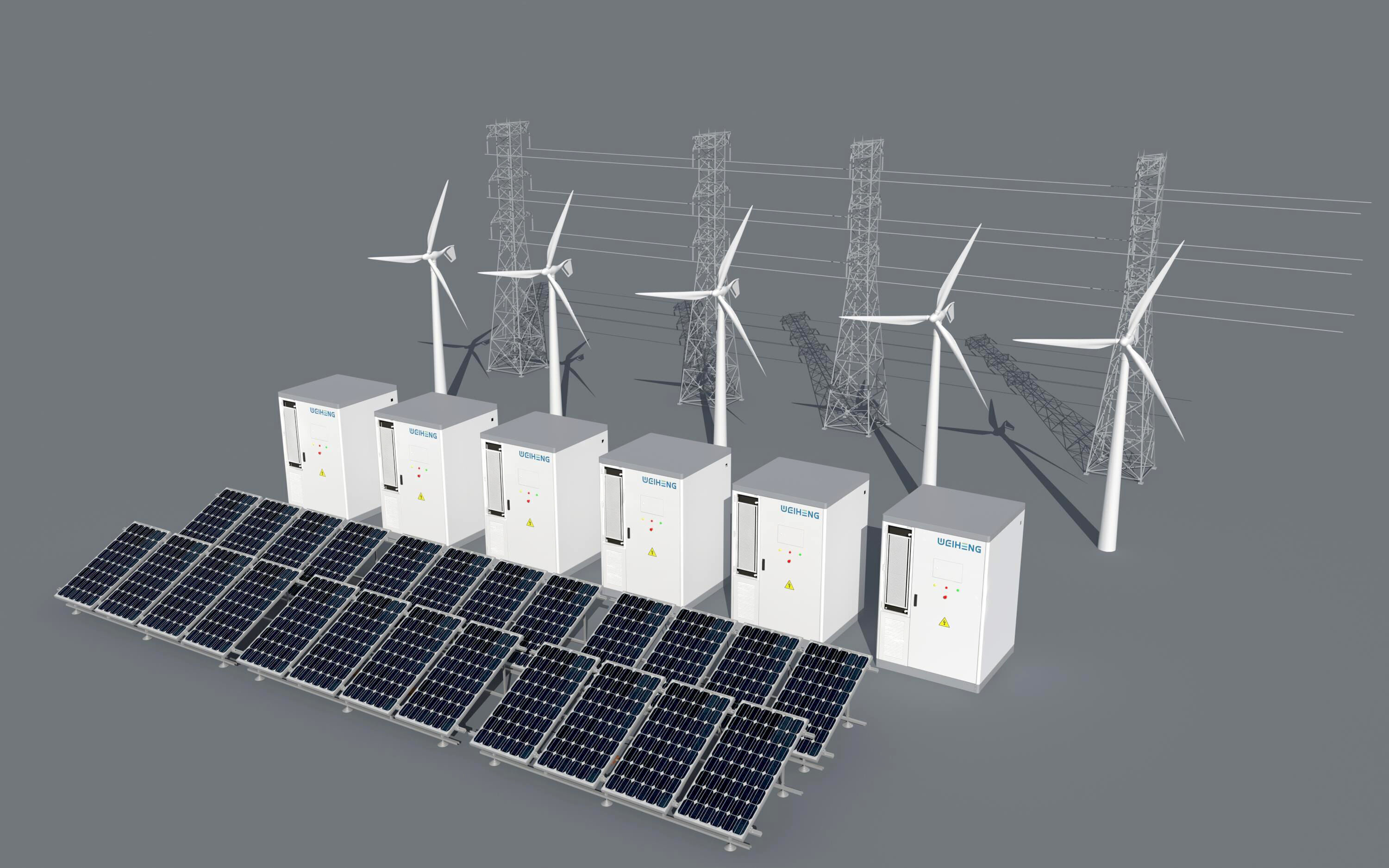 solar energy Energy storage 3D model_3
