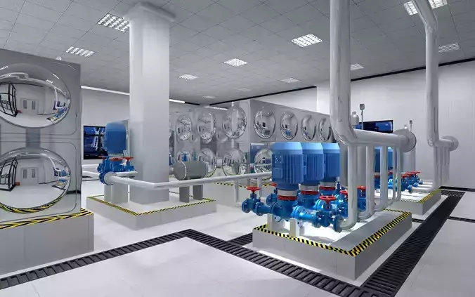 Industrial Boiler Room 