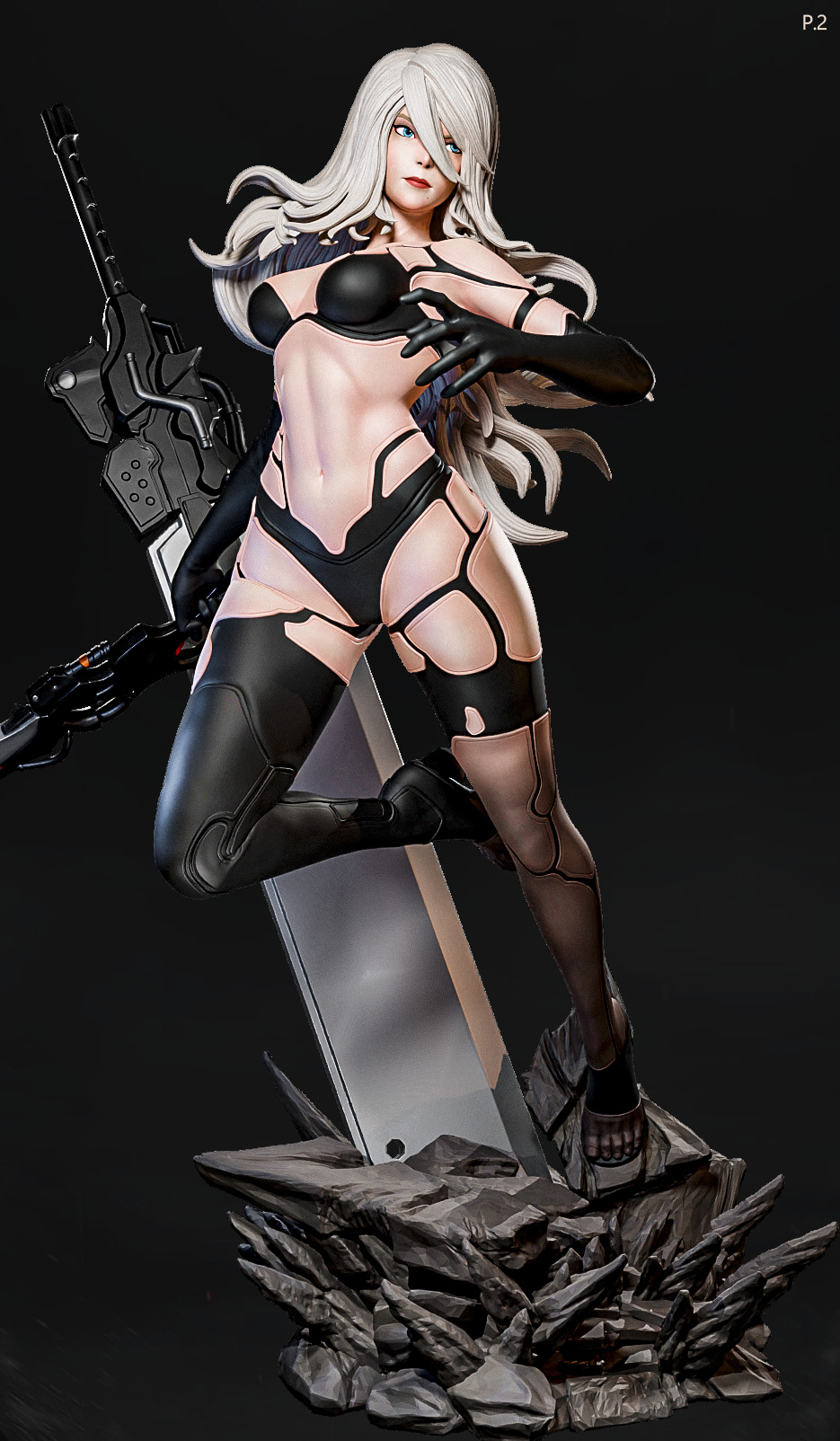 2B x A2 - Fan Art -  3D print model_31