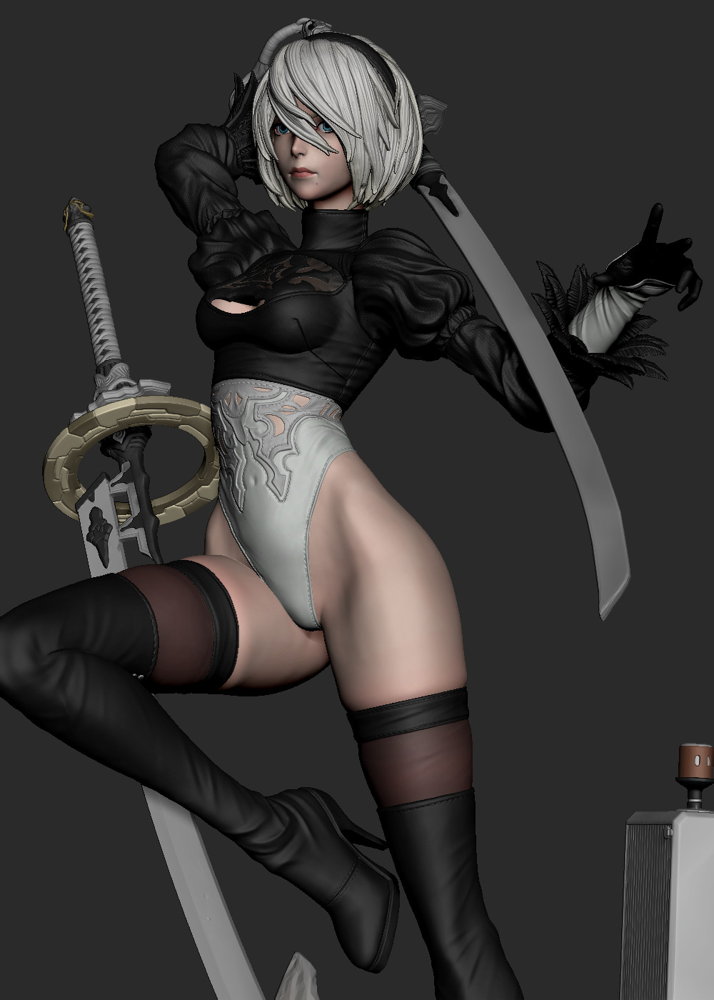 2B x A2 - Fan Art -  3D print model_51