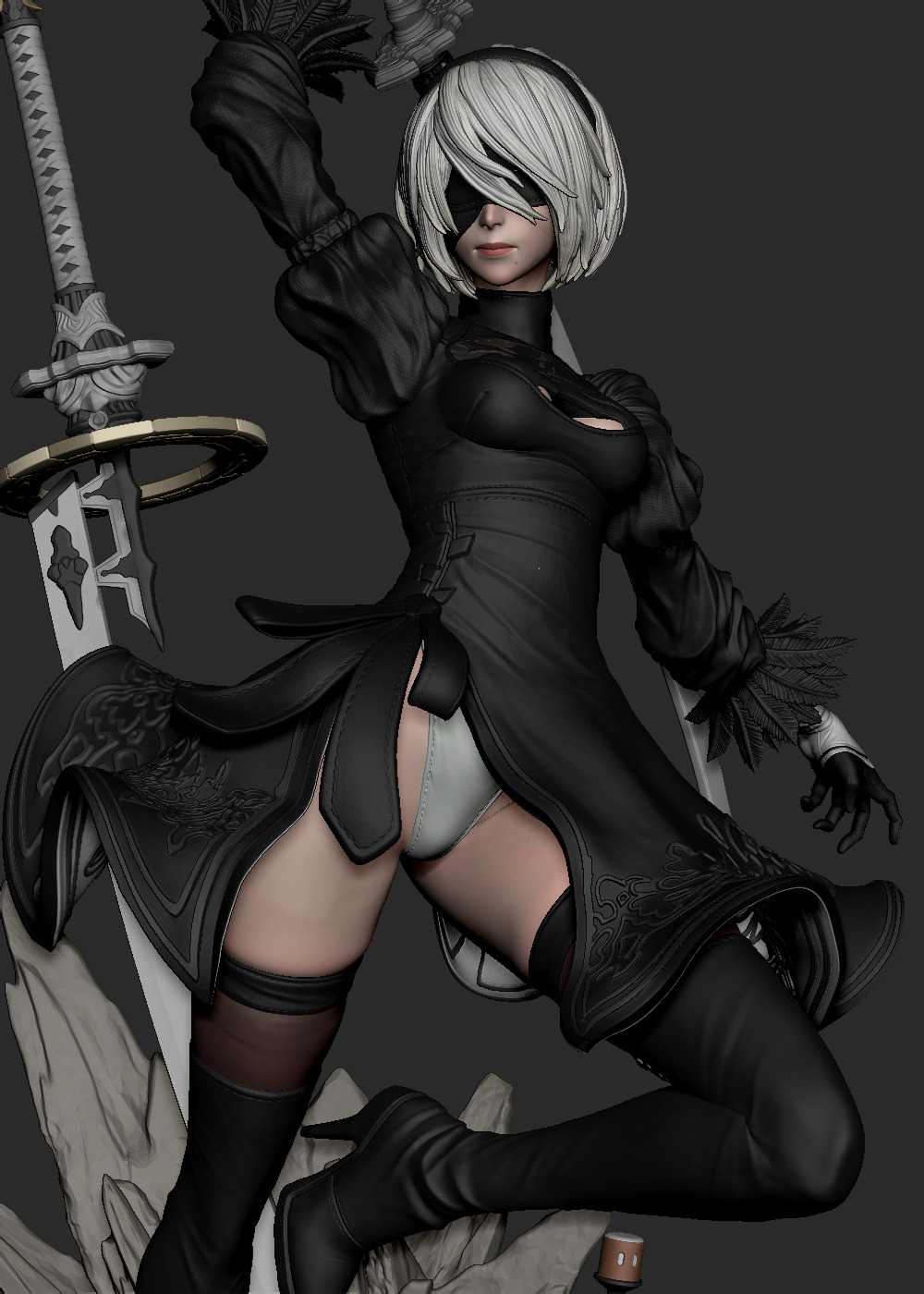 2B x A2 - Fan Art -  3D print model_29