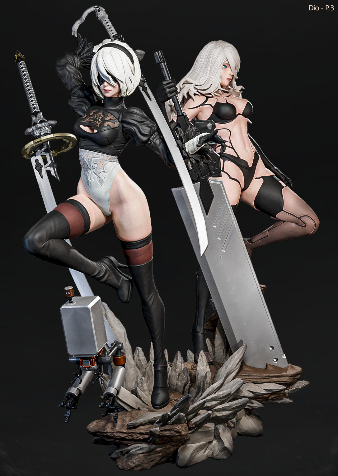 2B x A2 - Fan Art -  3D print model_38