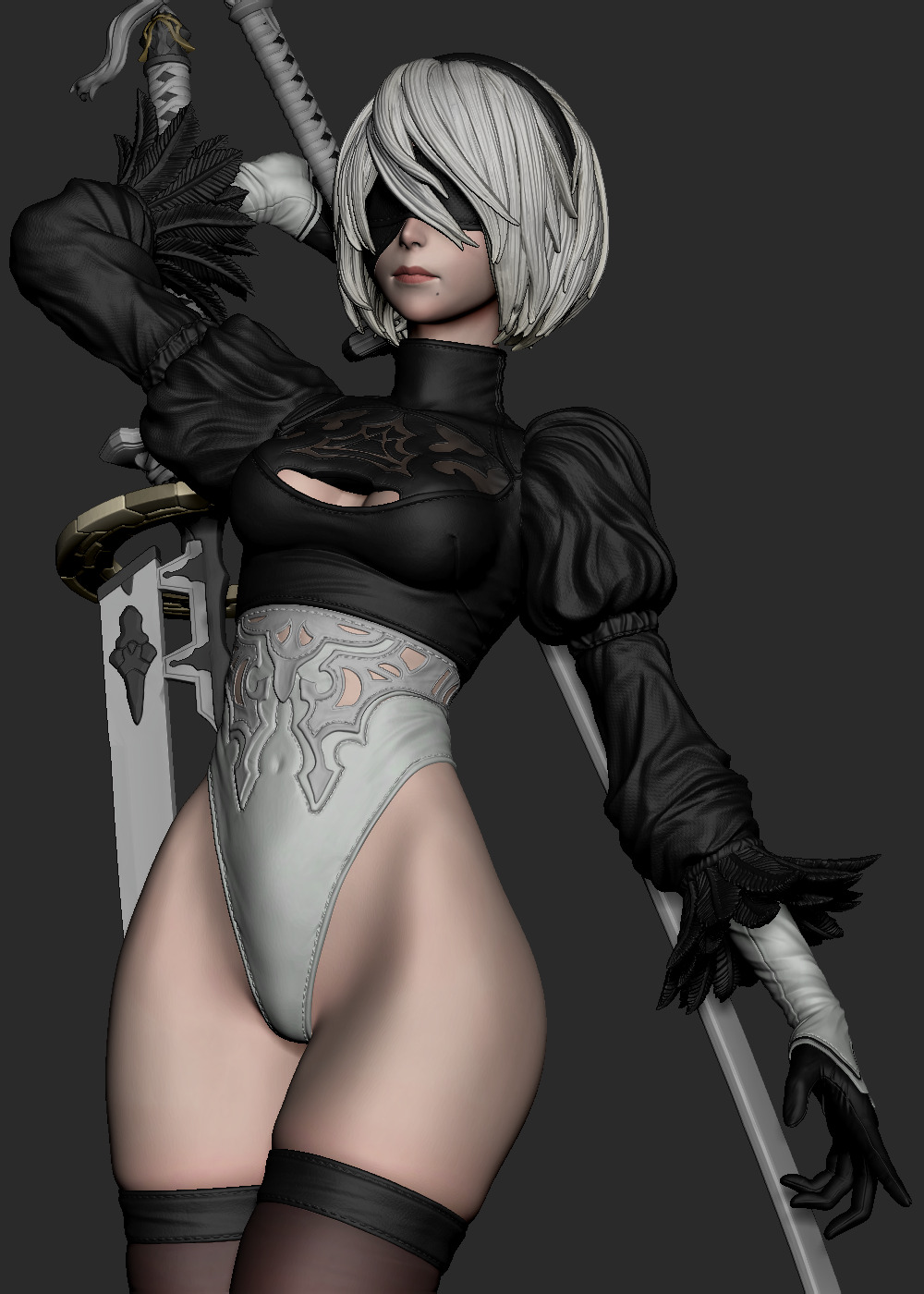 2B x A2 - Fan Art -  3D print model_13