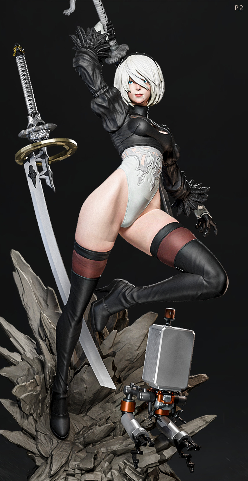 2B x A2 - Fan Art -  3D print model_26