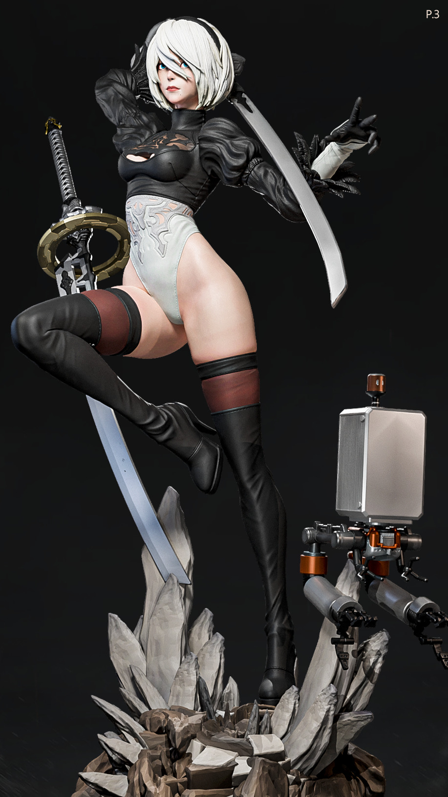 2B x A2 - Fan Art -  3D print model_46