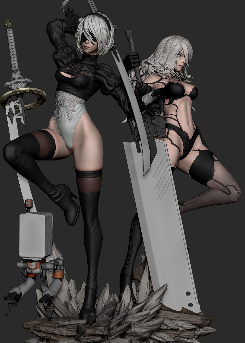 2B x A2 - Fan Art -  3D print model_41
