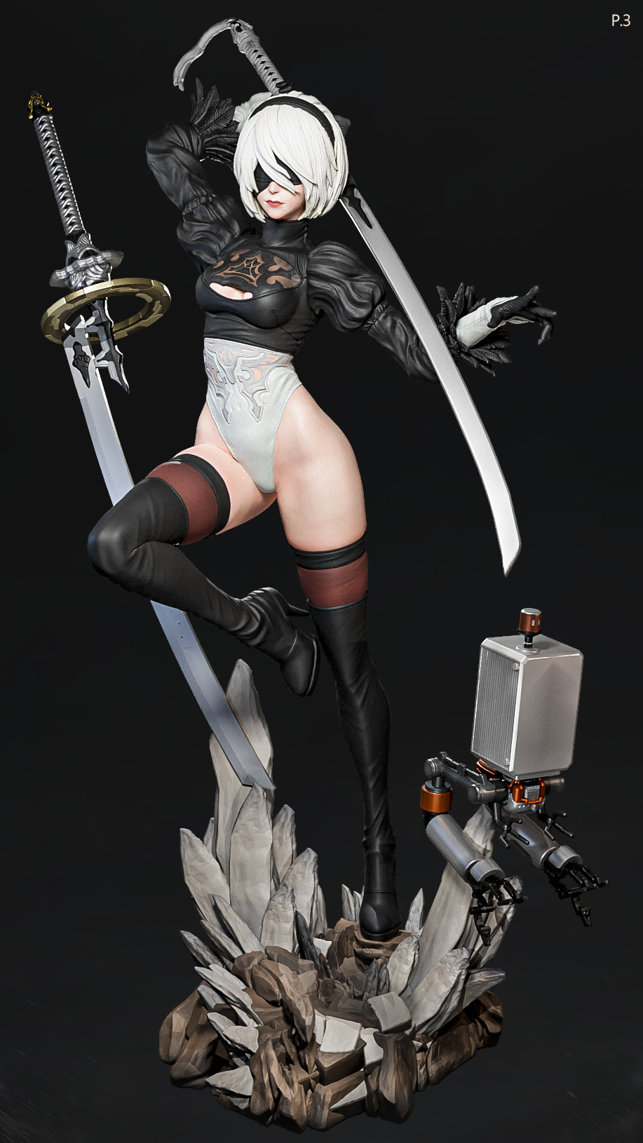 2B x A2 - Fan Art -  3D print model_47