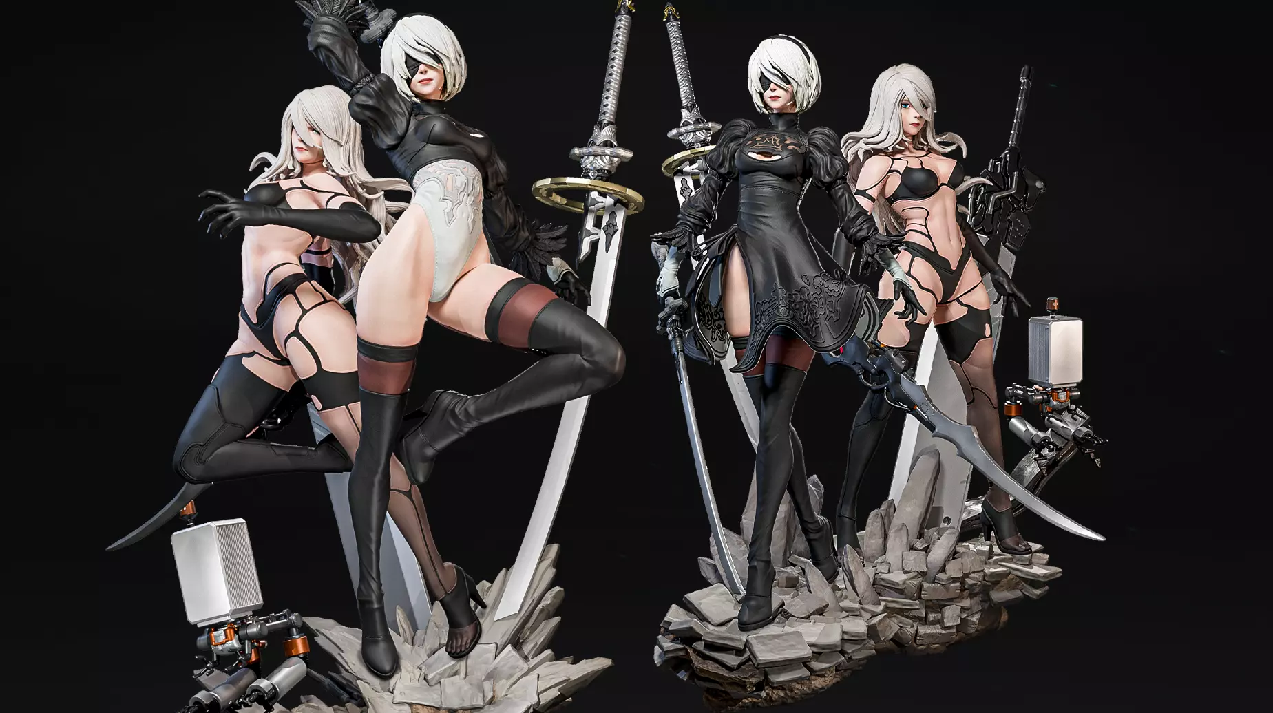 2B x A2 - Fan Art -  3D print model_0