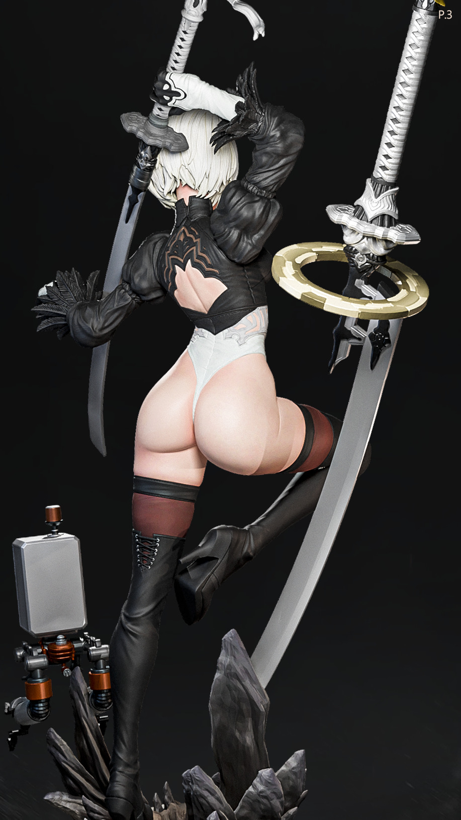 2B x A2 - Fan Art -  3D print model_48