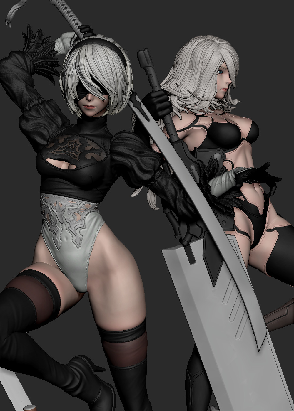 2B x A2 - Fan Art -  3D print model_40