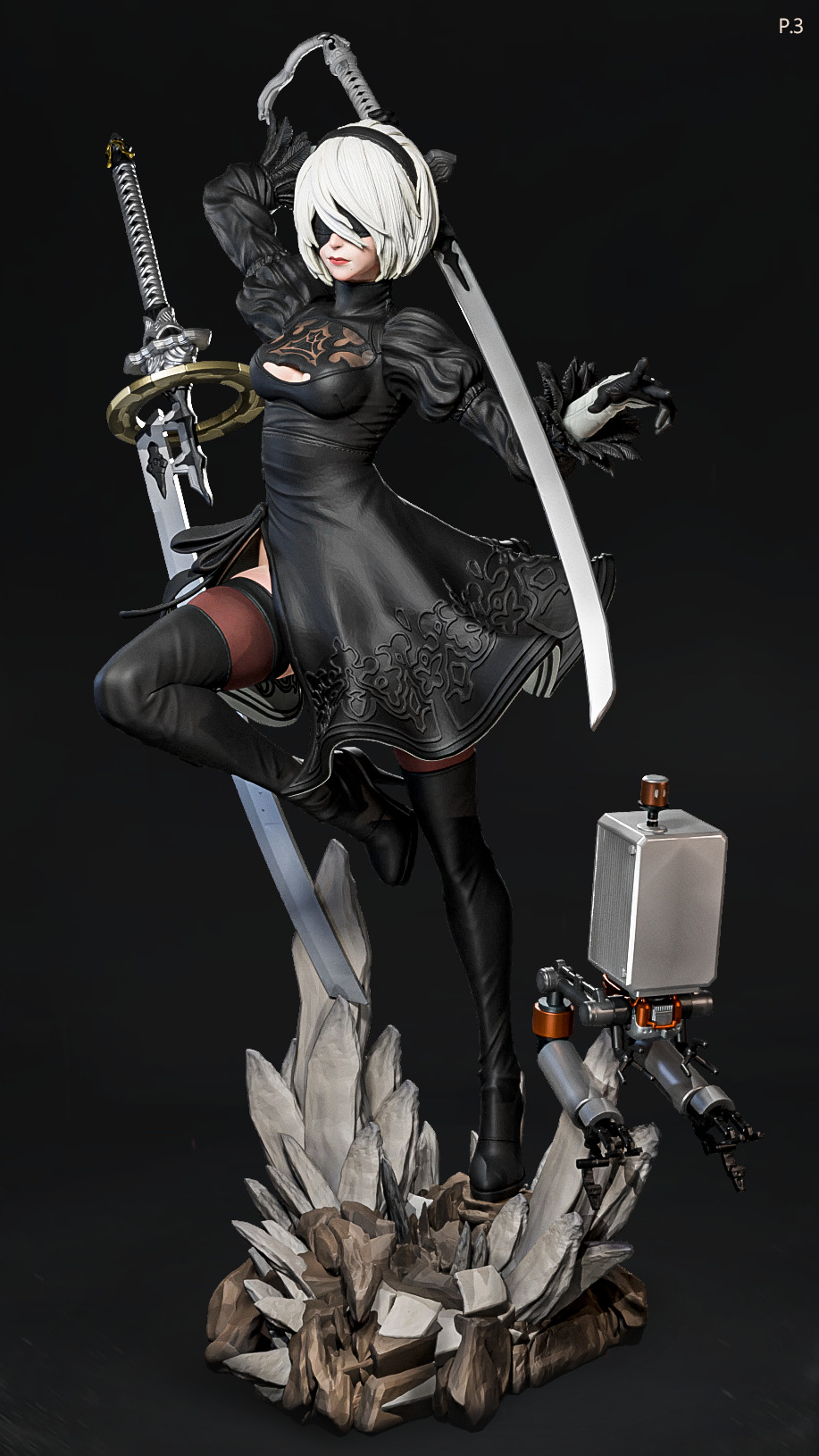 2B x A2 - Fan Art -  3D print model_45