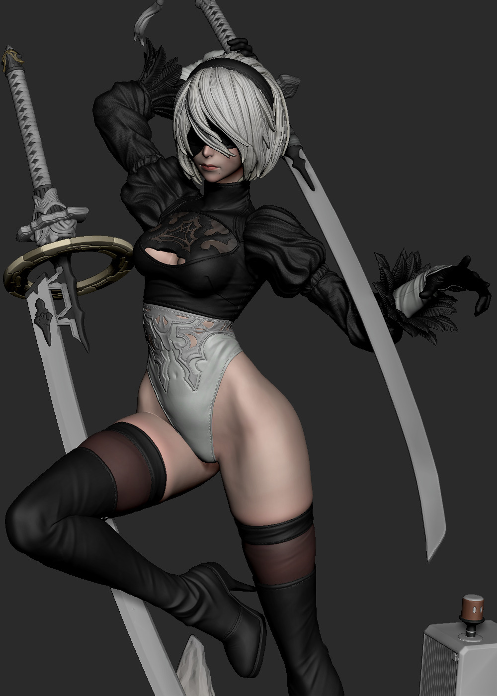 2B x A2 - Fan Art -  3D print model_49