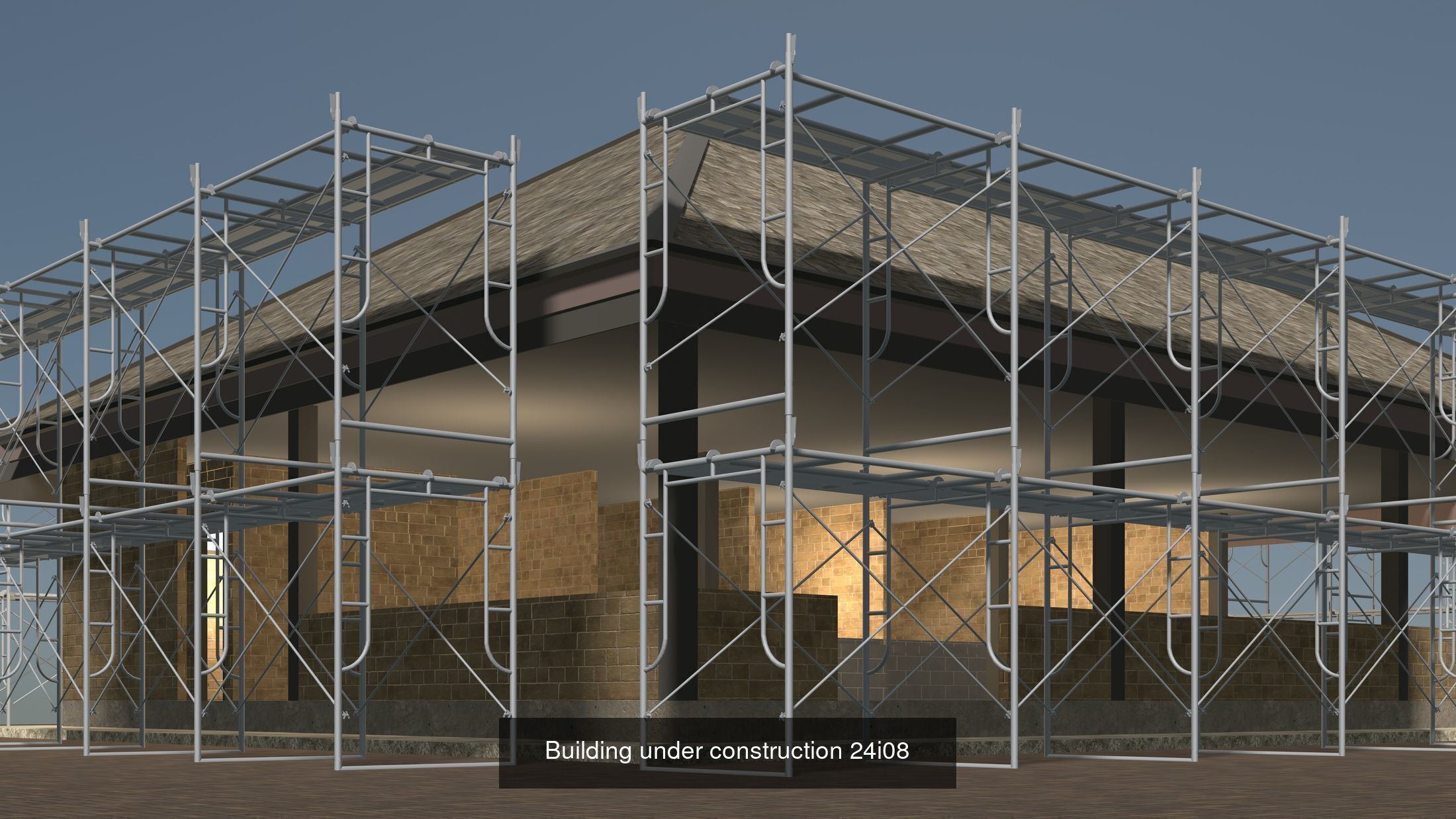 Buildings under construction set 02 3D Model Collection_1