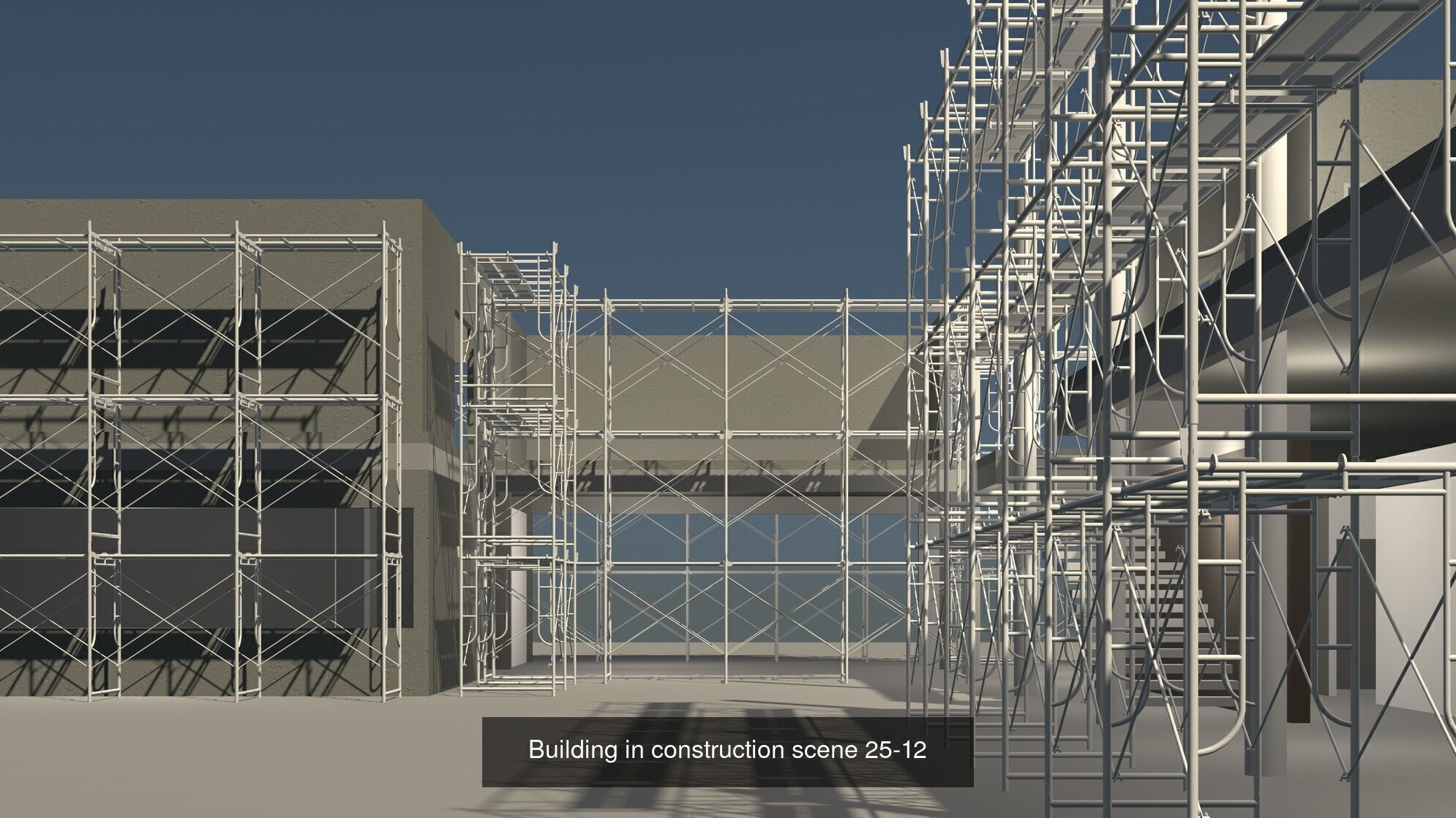 Buildings under construction set 02 3D Model Collection_6