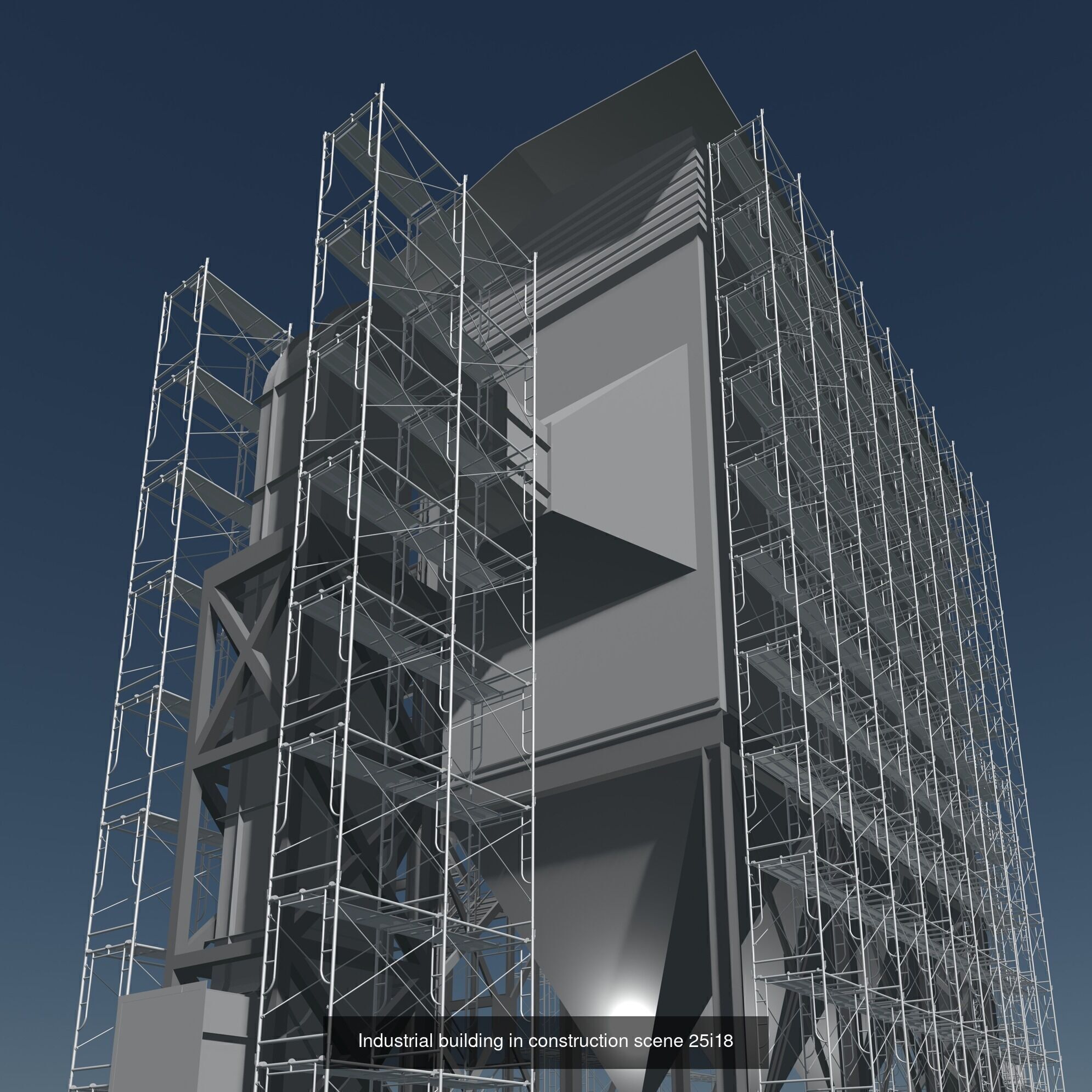 Buildings under construction set 02 3D Model Collection_7