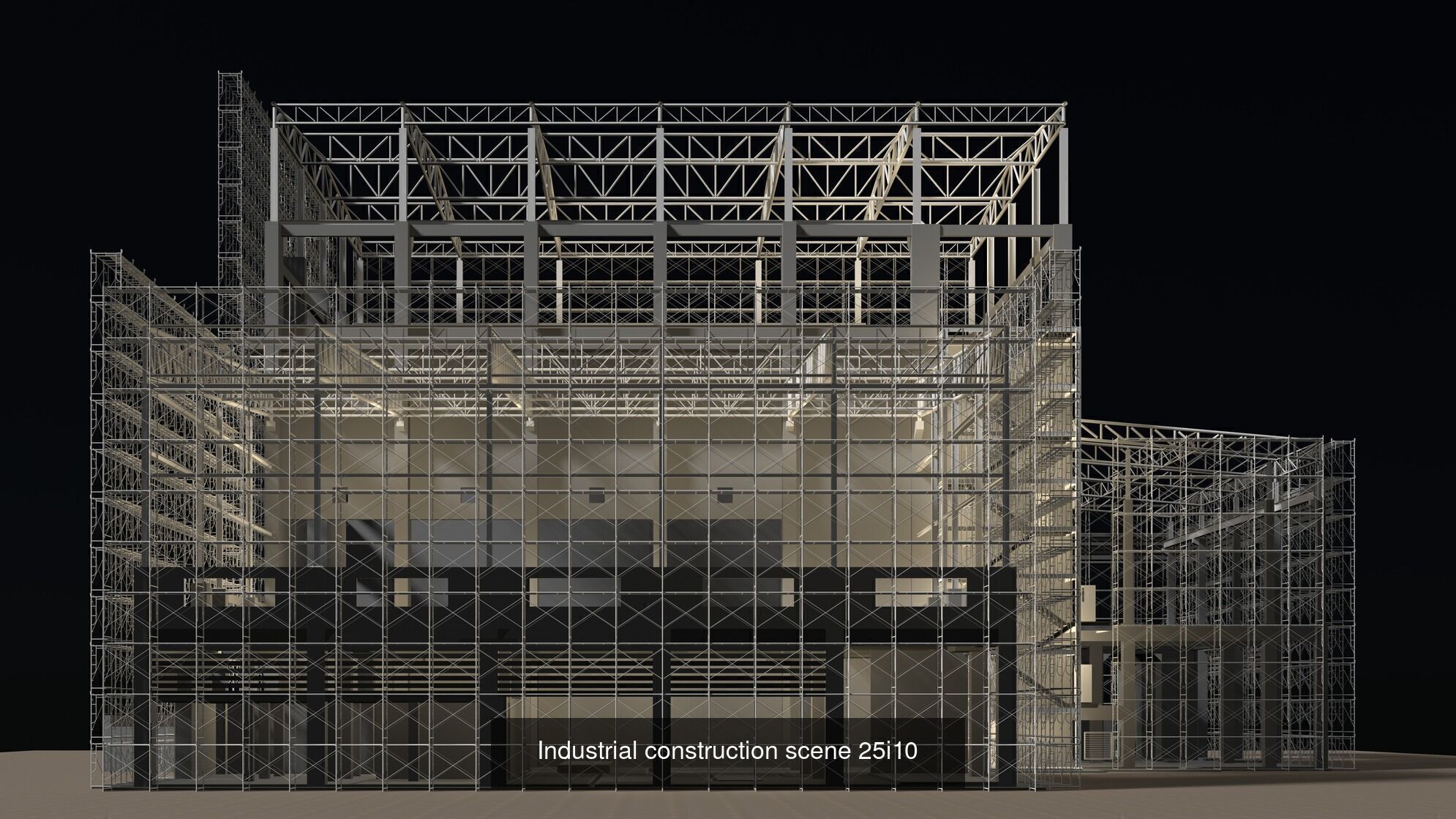 Buildings under construction set 02 3D Model Collection_4