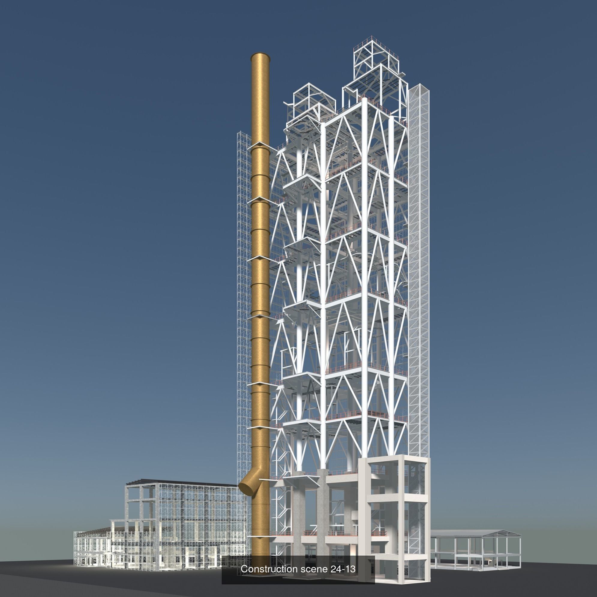 Buildings under construction set 02 3D Model Collection_2