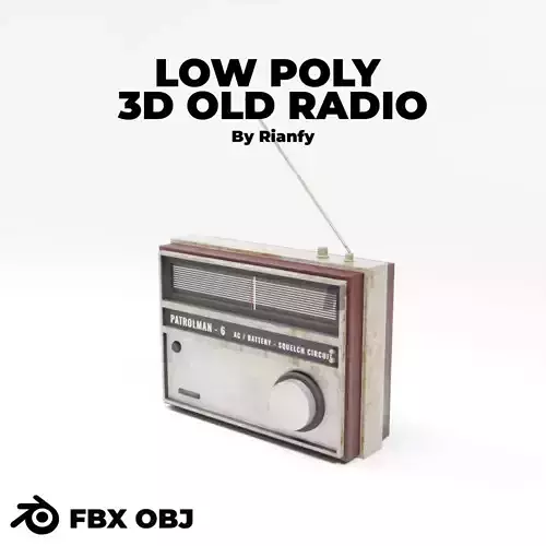 Realistic Low Poly 3D Radio