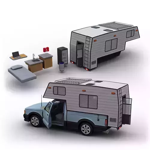 Camper Truck With Interior